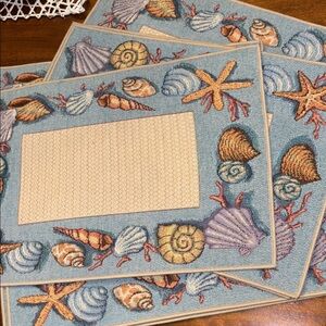 Coastal Seashell and Starfish placemats